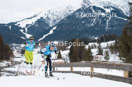 07.02.2016, Seefeld, Austria (AUT): Martti Himma (EST), Thomas Freimuth (GER), (l-r)  - Visma Ski Classics Kaiser Maximilian Lauf, Seefeld (AUT). www.nordicfocus.com. © Rauschendorfer/NordicFocus. Every downloaded picture is fee-liable.