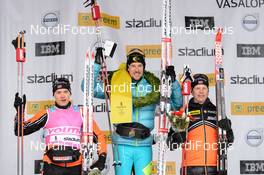 06.03.2016, Mora, Sweden (SWE): Stian Hoelgaard (NOR), John Kristian Dahl (NOR), Anders Moelmen Hoest (NOR), (l-r) - Ski Classics and FIS Marathon Cup Vasaloppet, Mora (SWE). www.nordicfocus.com. © Rauschendorfer/NordicFocus. Every downloaded picture is fee-liable.