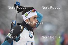 11.01.2017, Ruhpolding, Germany (GER): Martin Fourcade (FRA) -  IBU world cup biathlon, relay men, Ruhpolding (GER). www.nordicfocus.com. © Manzoni/NordicFocus. Every downloaded picture is fee-liable.