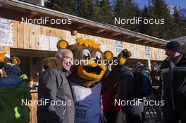 19.01.2017, Antholz, Italy (ITA): Event Feature: Fans with Mascott "Bumsi" -  IBU world cup biathlon, individual women, Antholz (ITA). www.nordicfocus.com. © Manzoni/NordicFocus. Every downloaded picture is fee-liable.