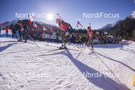 21.01.2017, Antholz, Italy (ITA): Selina Gasparin (SUI), Franziska Hildebrand (GER), (l-r) -  IBU world cup biathlon, mass women, Antholz (ITA). www.nordicfocus.com. © Manzoni/NordicFocus. Every downloaded picture is fee-liable.