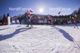 21.01.2017, Antholz, Italy (ITA): Anais Chevalier (FRA), Kaia Woeien Nicolaisen (NOR), (l-r) -  IBU world cup biathlon, mass women, Antholz (ITA). www.nordicfocus.com. © Manzoni/NordicFocus. Every downloaded picture is fee-liable.