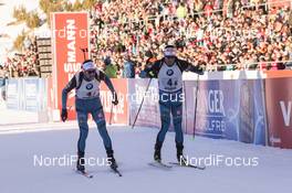 21.01.2017, Antholz, Italy (ITA): Simon Desthieux (FRA), Quentin Fillon Maillet (FRA), (l-r) -  IBU world cup biathlon, relay men, Antholz (ITA). www.nordicfocus.com. © Manzoni/NordicFocus. Every downloaded picture is fee-liable.