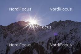 18.01.2017, Antholz, Italy (ITA): Event Feature: sunrise over the mountains next to Antholz -  IBU world cup biathlon, training, Antholz (ITA). www.nordicfocus.com. © Manzoni/NordicFocus. Every downloaded picture is fee-liable.