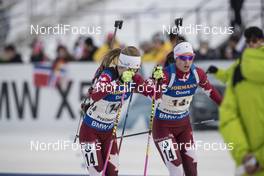 05.03.2017, Pyeong Chang, Korea (KOR): Emma Lunder (CAN), Megan Tandy (CAN), (l-r) -  IBU world cup biathlon, relay women, Pyeong Chang (KOR). www.nordicfocus.com. © Manzoni/NordicFocus. Every downloaded picture is fee-liable.