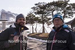 03.03.2017, Pyeong Chang, Korea (KOR): Event Feature: Guenter Beck (AUT) and the austrian Teammanager -  IBU world cup biathlon, photosafari through the Alpensia Venues and Resorts, Pyeong Chang (KOR). www.nordicfocus.com. © Manzoni/NordicFocus. Every downloaded picture is fee-liable.