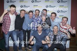 19.03.2017, Oslo, Norway (NOR): Philipp Nawrath (GER), Florian Graf (GER), Benedikt Doll (GER), Mark Kirchner (GER) coach Team Germany, Simon Schempp (GER), Andi Stitzl (GER) coach Team Germany, Arnd Peiffer (GER), Eric Lesser (GER), (l-r) -  IBU world cup biathlon, cups, Oslo (NOR). www.nordicfocus.com. © Manzoni/NordicFocus. Every downloaded picture is fee-liable.