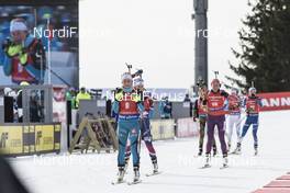 19.03.2017, Oslo, Norway (NOR): Justine Braisaz (FRA), Tiril Eckhoff (NOR), Susan Dunklee (USA), (l-r) -  IBU world cup biathlon, mass women, Oslo (NOR). www.nordicfocus.com. © Manzoni/NordicFocus. Every downloaded picture is fee-liable.