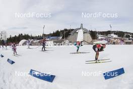 19.03.2017, Oslo, Norway (NOR): Dorothea Wierer (ITA), Justine Braisaz (FRA), Laura Dahlmeier (GER), (l-r) -  IBU world cup biathlon, mass women, Oslo (NOR). www.nordicfocus.com. © Manzoni/NordicFocus. Every downloaded picture is fee-liable.
