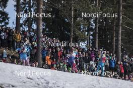 18.03.2017, Oslo, Norway (NOR): Anton Shipulin (RUS), Johannes Thingnes Boe (NOR), Martin Fourcade (FRA), (l-r) -  IBU world cup biathlon, pursuit men, Oslo (NOR). www.nordicfocus.com. © Manzoni/NordicFocus. Every downloaded picture is fee-liable.