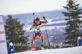 17.03.2017, Oslo, Norway (NOR): Yan Zhang (CHN) -  IBU world cup biathlon, sprint women, Oslo (NOR). www.nordicfocus.com. © Manzoni/NordicFocus. Every downloaded picture is fee-liable.