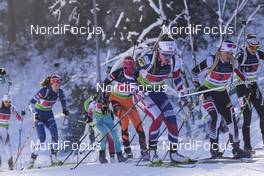 29.01.2017, Duszniki Zdroj, Poland (POL): Terezia Poliakova (SVK), Karoline Erdal (NOR), Christina Rieder (AUT), (l-r) - IBU Open European championships biathlon, relay mixed, Duszniki Zdroj (POL). www.nordicfocus.com. © Manzoni/NordicFocus. Every downloaded picture is fee-liable.