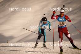 18.02.2017, Hochfilzen, Austria (AUT): Macx Davies (CAN), Junji Nagai (JPN) - IBU world championships biathlon, relay men, Hochfilzen (AUT). www.nordicfocus.com. © NordicFocus. Every downloaded picture is fee-liable.