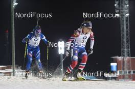 26.11.2017, Oestersund, Sweden, (SWE): Dorothea Wierer (ITA), Tiril Eckhoff (NOR), (l-r) - IBU world cup biathlon, relay mixed, Oestersund (SWE). www.nordicfocus.com. © Manzoni/NordicFocus. Every downloaded picture is fee-liable.