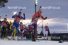 26.11.2017, Oestersund, Sweden, (SWE): Alexia Runggaldier (ITA), Emily Dreissigacker (USA), (l-r) - IBU world cup biathlon, single mixed relay, Oestersund (SWE). www.nordicfocus.com. © Manzoni/NordicFocus. Every downloaded picture is fee-liable.
