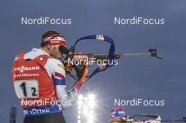26.11.2017, Oestersund, Sweden, (SWE): Simon Eder (AUT) - IBU world cup biathlon, single mixed relay, Oestersund (SWE). www.nordicfocus.com. © Manzoni/NordicFocus. Every downloaded picture is fee-liable.