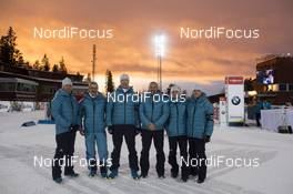 03.12.2017, Oestersund, Sweden, (SWE): Hans-Peter Olsen (NOR) IBU IR, Robert Zwahlen (SUI) IBU TD, Ville Haapala (FIN), IBU TD, Borut Nunar (SLO) IBU race director, Radovan Simocko (SVK), IBU IR, Pascal Morcet (CAN), IBU IR (l-r) - IBU world cup biathlon, training, Oestersund (SWE). www.nordicfocus.com. © Manzoni/NordicFocus. Every downloaded picture is fee-liable.