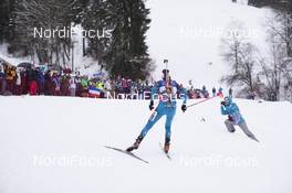 14.12.2017, Annecy-Le Grand Bornand, France (FRA): Chloe Chevalier (FRA) -  IBU world cup biathlon, sprint women, Annecy-Le Grand Bornand (FRA). www.nordicfocus.com. © Manzoni/NordicFocus. Every downloaded picture is fee-liable.