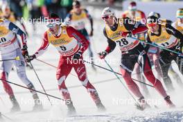 01.01.2017, Val Mustair, Switzerland (SUI): Alex Harvey (CAN), Niklas Dyrhaug (NOR), (l-r)  - FIS world cup cross-country, tour de ski, mass men, Val Mustair (SUI). www.nordicfocus.com. © Modica/NordicFocus. Every downloaded picture is fee-liable.