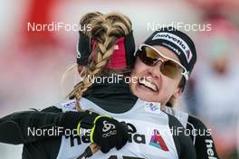 01.01.2017, Val Mustair, Switzerland (SUI): Nadine Faehndrich (SUI), Laurien Van Der Graaff (SUI), (l-r)  - FIS world cup cross-country, tour de ski, mass women, Val Mustair (SUI). www.nordicfocus.com. © Modica/NordicFocus. Every downloaded picture is fee-liable.