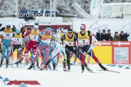 03.01.2017, Oberstdorf, Germany (GER): Sergey Ustiugov (RUS), Marcus Hellner (SWE), Dario Cologna (SUI), Martin Johnsrud Sundby (NOR), (l-r)  - FIS world cup cross-country, tour de ski, skiathlon men, Oberstdorf (GER). www.nordicfocus.com. © Modica/NordicFocus. Every downloaded picture is fee-liable.