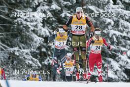 03.01.2017, Oberstdorf, Germany (GER): Giandomenico Salvadori (ITA), Tim Tscharnke (GER), Len Valjas (CAN), (l-r)  - FIS world cup cross-country, tour de ski, skiathlon men, Oberstdorf (GER). www.nordicfocus.com. © Modica/NordicFocus. Every downloaded picture is fee-liable.
