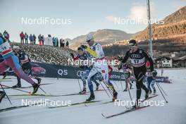 07.01.2017, Val di Fiemme, Italy (ITA): Daniel Rickardsson (SWE), Toni Livers (SUI), (l-r)  - FIS world cup cross-country, tour de ski, mass men, Val di Fiemme (ITA). www.nordicfocus.com. © Modica/NordicFocus. Every downloaded picture is fee-liable.