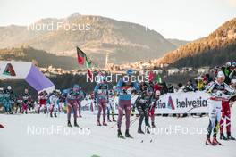 07.01.2017, Val di Fiemme, Italy (ITA): Sergey Ustiugov (RUS), Francesco De Fabiani (ITA), Alexander Bessmertnykh (RUS), Daniel Rickardsson (SWE), (l-r)  - FIS world cup cross-country, tour de ski, mass men, Val di Fiemme (ITA). www.nordicfocus.com. © Modica/NordicFocus. Every downloaded picture is fee-liable.