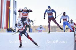 15.01.2017, Toblach, Italy (ITA): Haavard Solaas Taugboel (NOR), Sindre Bjoernestad Skar (NOR), Gleb Retivykh (RUS) - FIS world cup cross-country, team sprint, Toblach (ITA). www.nordicfocus.com. © Thibaut/NordicFocus. Every downloaded picture is fee-liable.