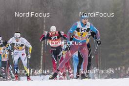 22.01.2017, Ulricehamn, Sweden (SWE): Marcus Hellner (SWE), Anders Gloeersen (NOR), Petr Sedov (RUS), (l-r)  - FIS world cup cross-country, 4x7.5km men, Ulricehamn (SWE). www.nordicfocus.com. © Modica/NordicFocus. Every downloaded picture is fee-liable.