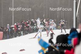 22.01.2017, Ulricehamn, Sweden (SWE): Marcus Hellner (SWE), Anders Gloeersen (NOR), Martin Johansson (SWE), Toni Livers (SUI), (l-r)  - FIS world cup cross-country, 4x7.5km men, Ulricehamn (SWE). www.nordicfocus.com. © Modica/NordicFocus. Every downloaded picture is fee-liable.