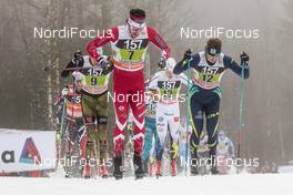 22.01.2017, Ulricehamn, Sweden (SWE): Alex Harvey (CAN), Denis Volotka (KAZ), (l-r)  - FIS world cup cross-country, 4x7.5km men, Ulricehamn (SWE). www.nordicfocus.com. © Modica/NordicFocus. Every downloaded picture is fee-liable.