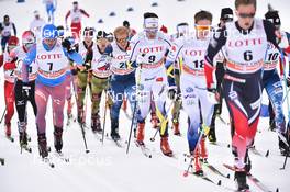 04.02.2017, Pyeong Chang, Korea (KOR): Matthew Phillip Gelso (USA), Anton Lindblad (SWE), Raul Shakirzianov (RUS) - FIS world cup cross-country, skiathlon men, Pyeong Chang (KOR). www.nordicfocus.com. © Thibaut/NordicFocus. Every downloaded picture is fee-liable.