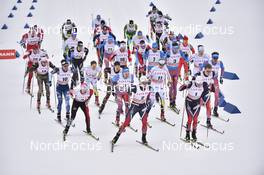 04.02.2017, Pyeong Chang, Korea (KOR): Martin Loewstroem Nyenget (NOR), Daniel Stock (NOR), Petr Sedov (RUS), Alexey Vitsenko (RUS), Robin Norum (SWE), Ilia Semikov (RUS), Petr Sedov (RUS) - FIS world cup cross-country, skiathlon men, Pyeong Chang (KOR). www.nordicfocus.com. © Thibaut/NordicFocus. Every downloaded picture is fee-liable.