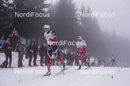 12.03.2017, Oslo, Norway (NOR): Ingvild Flugstad Oestberg (NOR), Kathrine Rolsted Harsem (NOR), (l-r) - FIS world cup cross-country, mass women, Oslo (NOR). www.nordicfocus.com. © NordicFocus. Every downloaded picture is fee-liable.