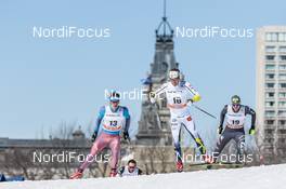 19.03.2017, Quebec, Canada (CAN): Marcus Hellner (SWE), Alexander Bessmertnykh (RUS), Dietmar Noeckler (ITA), (l-r)  - FIS world cup cross-country, pursuit men, Quebec (CAN). www.nordicfocus.com. © Modica/NordicFocus. Every downloaded picture is fee-liable.