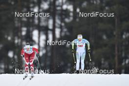 02.03.2017, Lahti, Finland (FIN): Katherine Stewart-Jones (CAN), Anamarija Lampic (SLO) - FIS nordic world ski championships, cross-country, 4x5km women, Lahti (FIN). www.nordicfocus.com. © Thibaut/NordicFocus. Every downloaded picture is fee-liable.