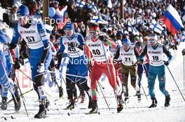 25.02.2017, Lahti, Finland (FIN): Sergei Dolidovich (BLR), Clement Parisse (FRA) - FIS nordic world ski championships, cross-country, skiathlon men, Lahti (FIN). www.nordicfocus.com. © Thibauut/NordicFocus. Every downloaded picture is fee-liable.