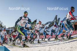25.02.2017, Lahti, Finland (FIN): Vitaliy Pukhkalo (KAZ), Max Hauke (AUT), (l-r)  - FIS nordic world ski championships, cross-country, skiathlon men, Lahti (FIN). www.nordicfocus.com. © Modica/NordicFocus. Every downloaded picture is fee-liable.