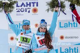 26.02.2017, Lahti, Finland (FIN): Natalia Matveeva (RUS), Yulia Belorukova (RUS), (l-r) - FIS nordic world ski championships, cross-country, team sprint, Lahti (FIN). www.nordicfocus.com. © Modica/NordicFocus. Every downloaded picture is fee-liable.