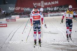 24.11.2017, Ruka, Finland (FIN): Johannes Hoesflot Klaebo (NOR), Paal Golberg (NOR), (l-r)  - FIS world cup cross-country, individual sprint, Ruka (FIN). www.nordicfocus.com. © Modica/NordicFocus. Every downloaded picture is fee-liable.