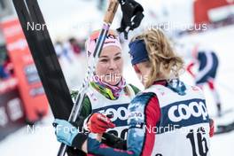 26.11.2017, Ruka, Finland (FIN): Stefanie Boehler (GER), Jessica Diggins (USA), (l-r)  - FIS world cup cross-country, pursuit women, Ruka (FIN). www.nordicfocus.com. © Modica/NordicFocus. Every downloaded picture is fee-liable.