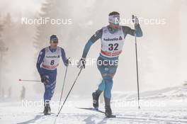 31.12.2017, Lenzerheide, Switzerland (SUI): Jean Marc Gaillard (FRA), Maicol Rastelli (ITA), (l-r)  - FIS world cup cross-country, tour de ski, 15km men, Lenzerheide (SUI). www.nordicfocus.com. © Modica/NordicFocus. Every downloaded picture is fee-liable.
