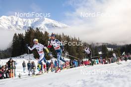 31.12.2017, Lenzerheide, Switzerland (SUI): Marcus Hellner (SWE), Andrew Newell (USA), (l-r)  - FIS world cup cross-country, tour de ski, 15km men, Lenzerheide (SUI). www.nordicfocus.com. © Modica/NordicFocus. Every downloaded picture is fee-liable.