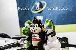 06.01.2018, Oberhof, Germany (GER): Event Feature: The Mascots of …Oestersund, Birger, Hochfilzen, Burli, and Oberhof, Flocke -  IBU world cup biathlon, pursuit women, Oberhof (GER). www.nordicfocus.com. © Manzoni/NordicFocus. Every downloaded picture is fee-liable.