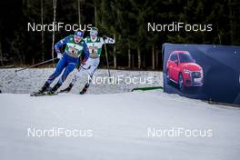 14.01.2017, Val di Fiemme, Italy (ITA): Tomas Portyk (CZE), Eero Hirvonen (FIN), (l-r)  - FIS world cup nordic combined, team sprint HS134/2x7.5km, Val di Fiemme (ITA). www.nordicfocus.com. © Bragotto/NordicFocus. Every downloaded picture is fee-liable.