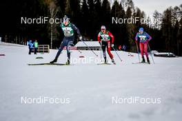 14.01.2017, Val di Fiemme, Italy (ITA): Samuel Costa (ITA), Takehiro Watanabe (JPN), (l-r)  - FIS world cup nordic combined, team sprint HS134/2x7.5km, Val di Fiemme (ITA). www.nordicfocus.com. © Bragotto/NordicFocus. Every downloaded picture is fee-liable.