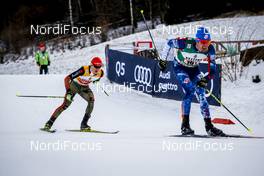 14.01.2017, Val di Fiemme, Italy (ITA): Espen Andersen (NOR), Bryan Fletcher (USA), (l-r)  - FIS world cup nordic combined, team sprint HS134/2x7.5km, Val di Fiemme (ITA). www.nordicfocus.com. © Bragotto/NordicFocus. Every downloaded picture is fee-liable.