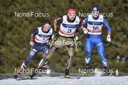 22.01.2017, Chaux-Neuve, France (FRA): Jarl Magnus Riiber (NOR), Terence Weber (GER), Tomas Portyk (CZE) - FIS world cup nordic combined, individual gundersen HS118/10km, Chaux-Neuve (FRA). www.nordicfocus.com. © Thibaut/NordicFocus. Every downloaded picture is fee-liable.