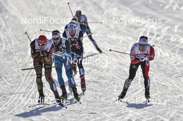 28.01.2017, Seefeld, Austria (AUT): Bjoern Kircheisen (GER), Hideaki Nagai (JPN), Maxime Laheurte (FRA), Magnus Krog (NOR) - FIS world cup nordic combined, individual gundersen HS109/10km, Seefeld (AUT). www.nordicfocus.com. © Thibaut/NordicFocus. Every downloaded picture is fee-liable.